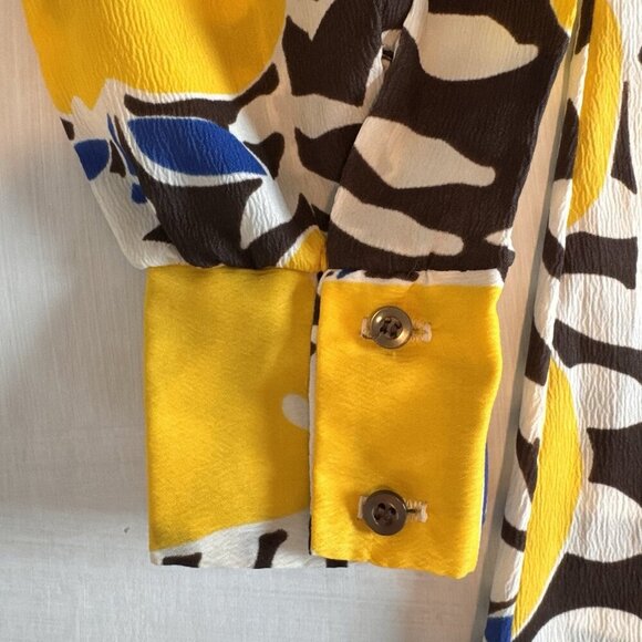 Vintage Rhoda Lee 60s 70s Shirt Button Up Disco Groovy Retro Lemons Peaches - Picture 3 of 14